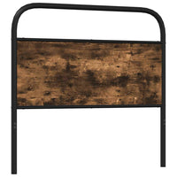 Testiera Rovere Fumo 120 cm in Acciaio e Legno Multistrato 4100240