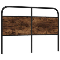 Testiera Rovere Fumo 140 cm in Acciaio e Legno Multistrato 4100242