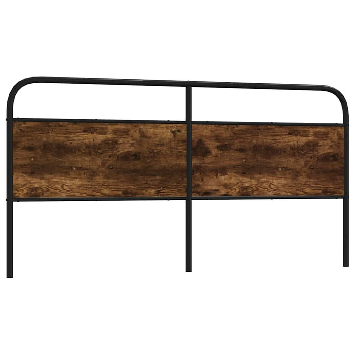 Testiera Rovere Fumo 180 cm in Acciaio e Legno Multistrato 4100245