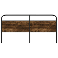 Testiera Rovere Fumo 190 cm in Acciaio e Legno Multistrato 4100246