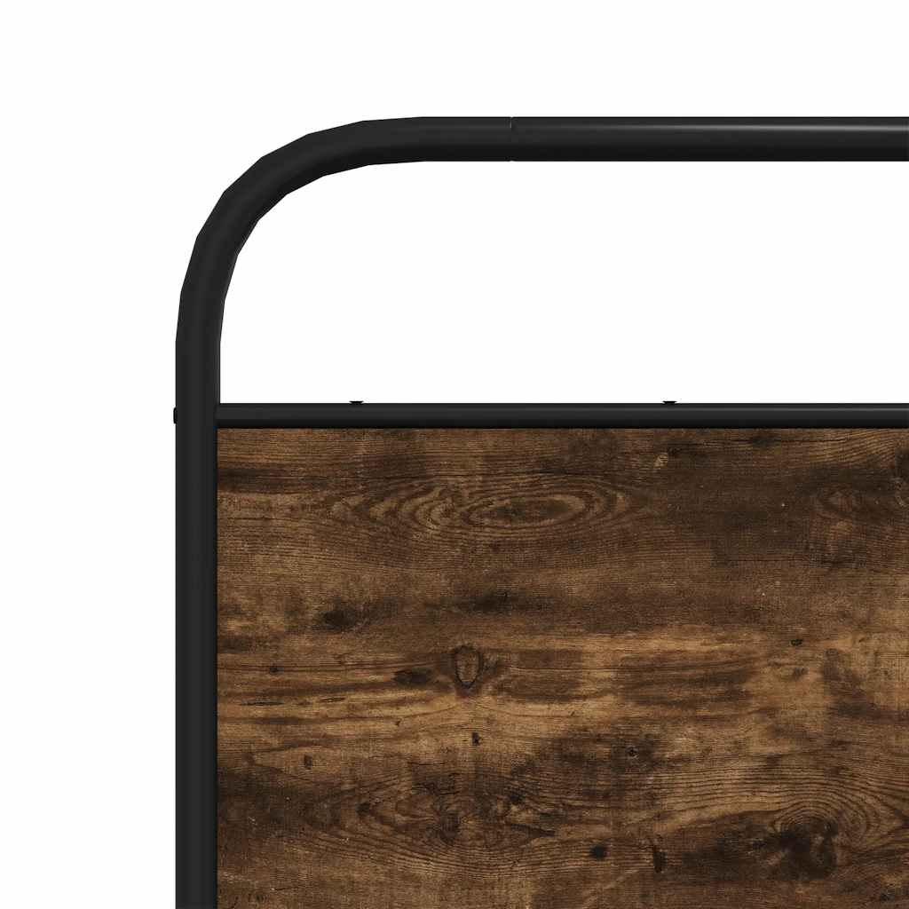 Testiera Rovere Fumo 200 cm in Acciaio e Legno Multistrato 4100247