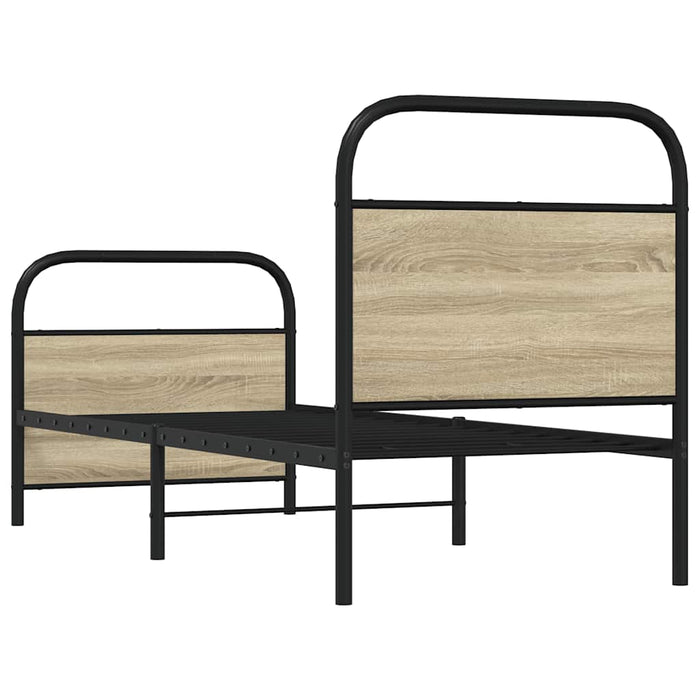 Giroletto senza Materasso-Struttura Letto Rovere Sonoma 75x190 cm in Truciolato 313726