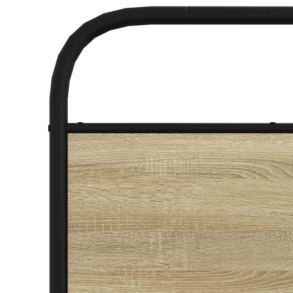 Giroletto senza Materasso-Struttura Letto Rovere Sonoma 75x190 cm in Truciolato 313726