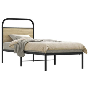 Testiera Rovere Sonoma 75 cm in Acciaio e Legno Multistrato 4100284