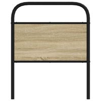 Testiera Rovere Sonoma 80 cm in Acciaio e Legno Multistrato 4100285