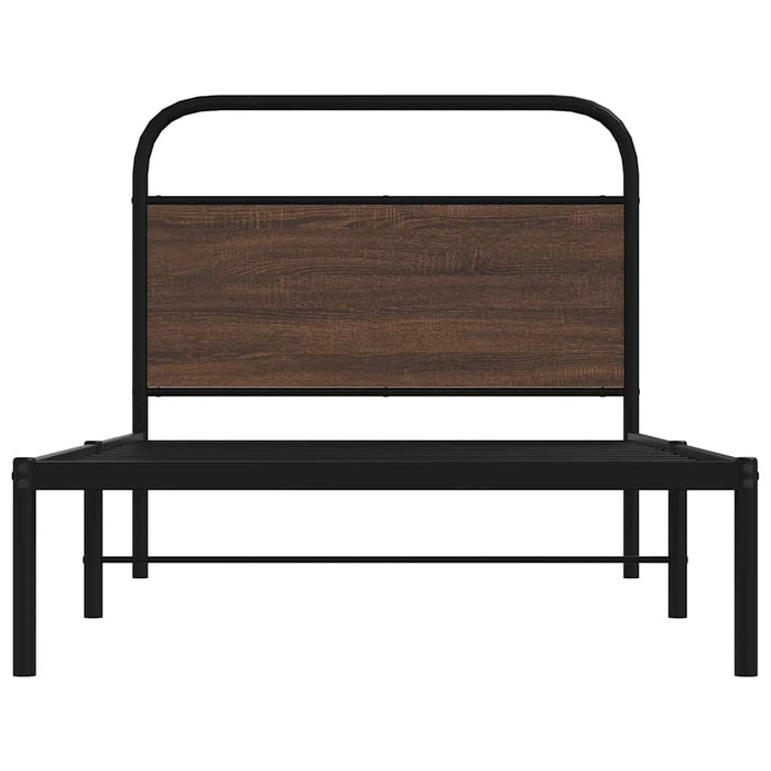 Giroletto senza Materasso-Struttura Letto Rovere Marrone 90x190cm in Truciolato 587064