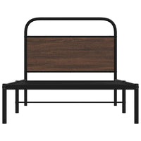 Giroletto senza Materasso-Struttura Letto Rovere Marrone 90x200cm in Truciolato 858815