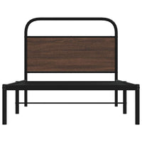 Giroletto senza Materasso-Struttura Letto Rovere Marrone 100x200 cm Truciolato 321786