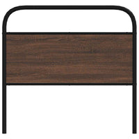 Testiera Rovere Marrone 107 cm in Acciaio e Truciolato 4100337