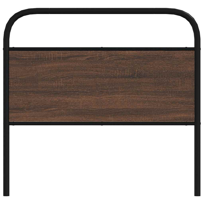 Testiera Rovere Marrone 107 cm in Acciaio e Truciolato 4100337