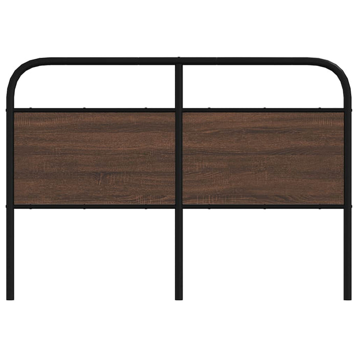 Testiera Rovere Marrone 120 cm in Acciaio e Truciolato 4100338