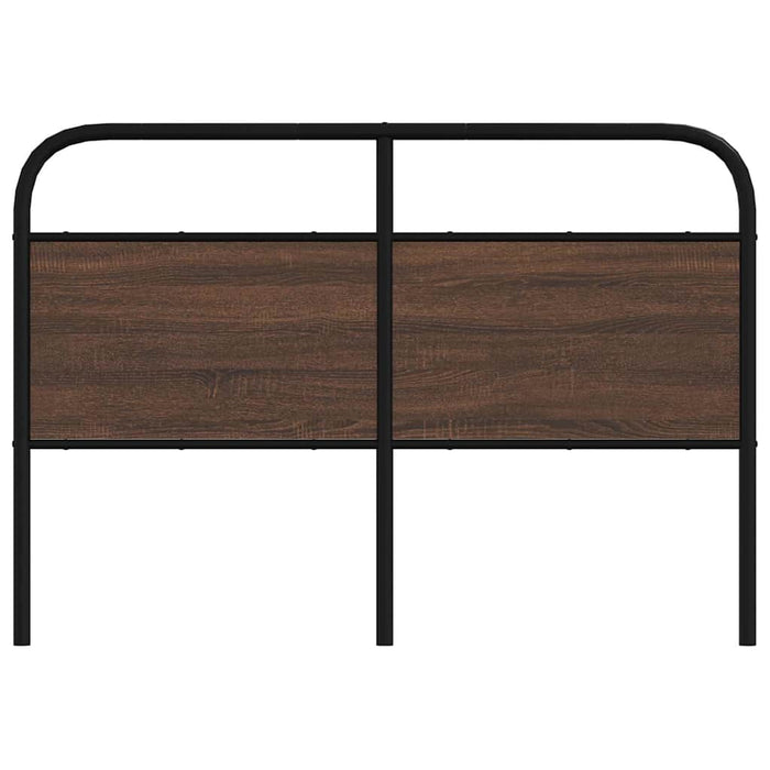 Testiera Rovere Marrone 135 cm in Acciaio e Truciolato 4100339