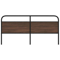 Testiera-Testata-Testiera Decorativa Rovere Marrone 180 cm in Acciaio e Truciolato