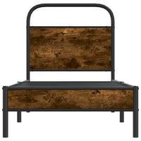 Giroletto senza Materasso-Struttura Letto Rovere Fumo 75x190 cm in Truciolato 393763