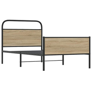 vidaXL Giroletto senza Materasso Rovere Sonoma 100x190cm in Truciolato