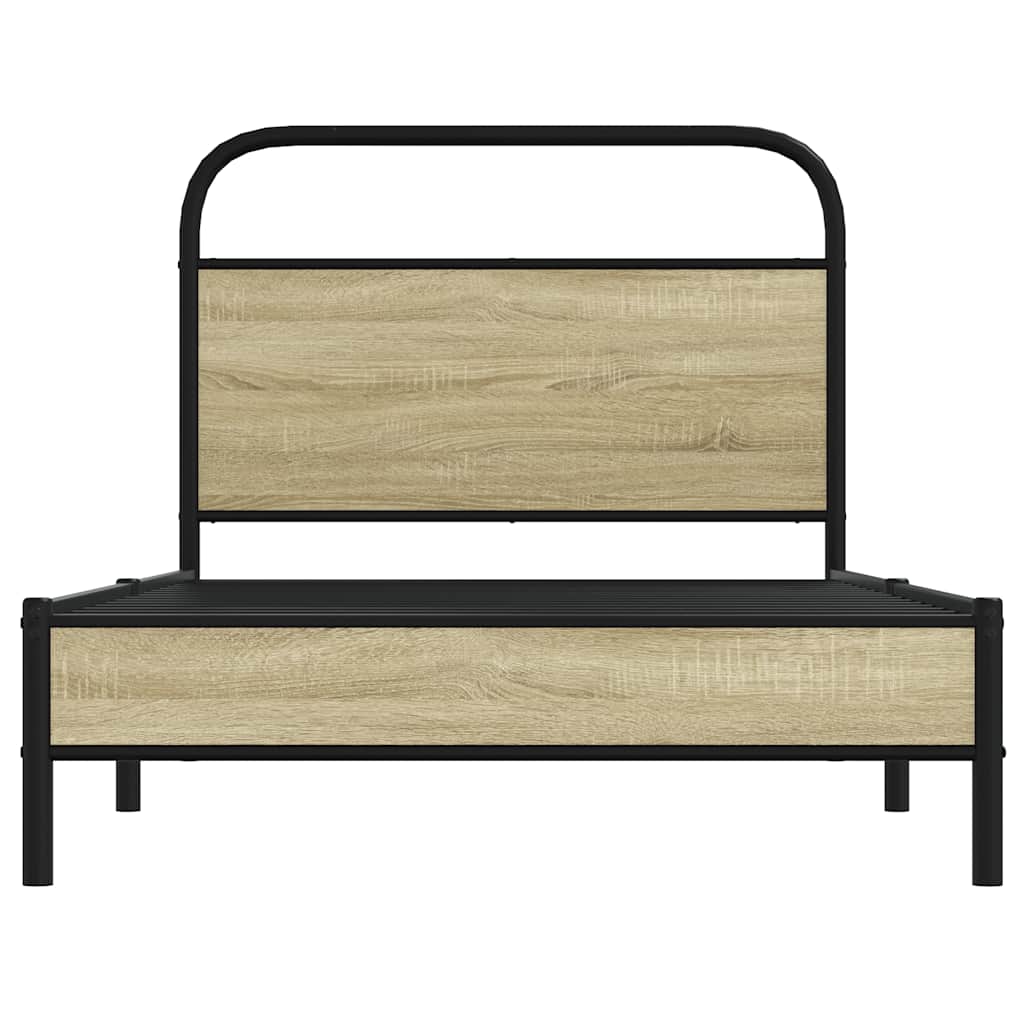 Giroletto senza Materasso-Struttura Letto Rovere Sonoma 107x203cm in Truciolato 110776