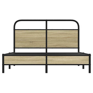 Giroletto senza Materasso-Struttura Letto Rovere Sonoma 140x190cm in Truciolato 185423