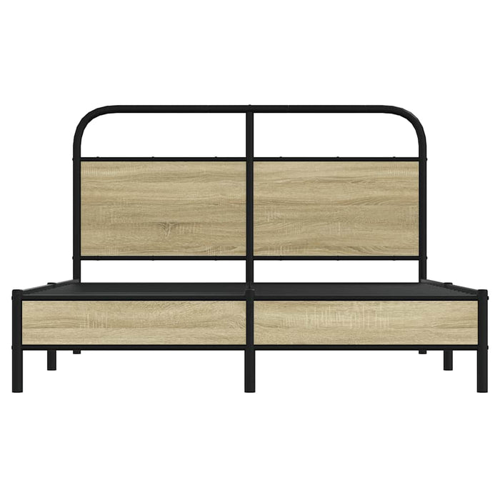 Giroletto senza Materasso-Struttura Letto Rovere Sonoma 140x200cm in Truciolato 229843