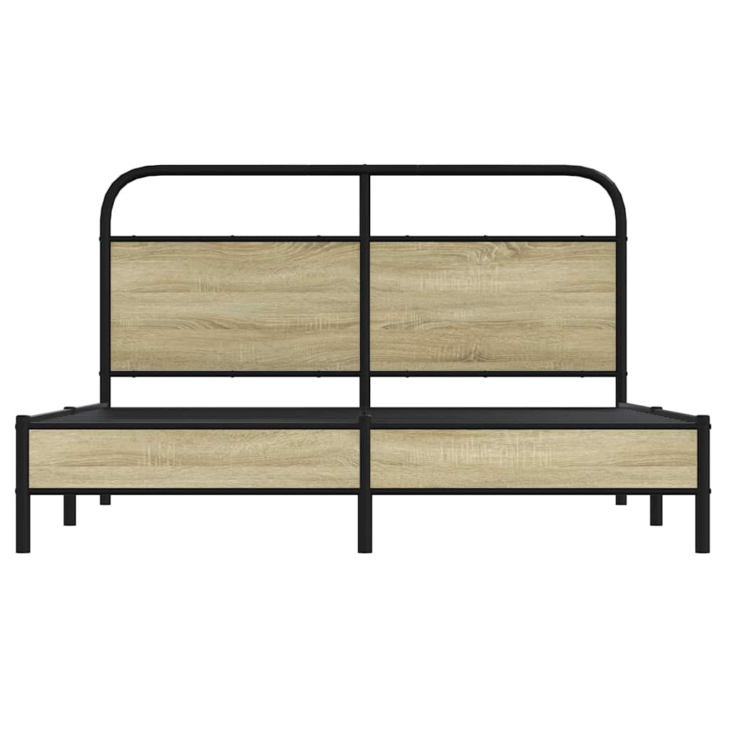 Giroletto senza Materasso-Struttura Letto Rovere Sonoma 150x200cm in Truciolato 327859