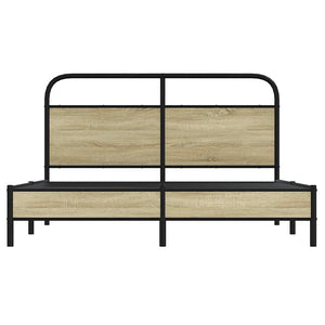 Giroletto senza Materasso-Struttura Letto Rovere Sonoma 150x200cm in Truciolato 327859