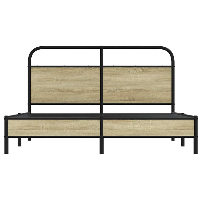 Giroletto senza Materasso-Struttura Letto Rovere Sonoma 150x200cm in Truciolato 327859