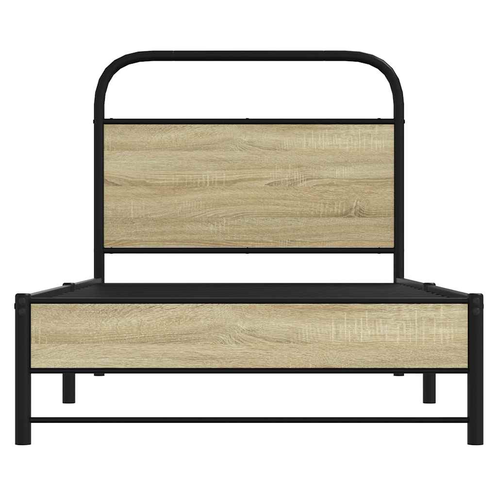 Giroletto senza Materasso-Struttura Letto Rovere Sonoma 75x190 cm in Truciolato 220658