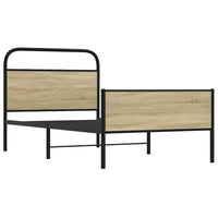 Giroletto senza Materasso-Struttura Letto Rovere Sonoma 100x200cm in Truciolato 586650