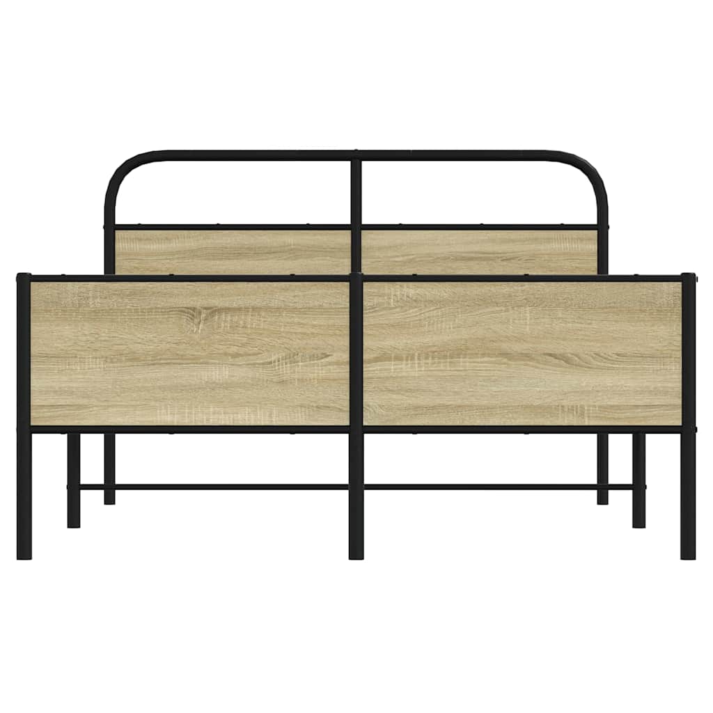 Giroletto senza Materasso-Struttura Letto Rovere Sonoma 120x190cm in Truciolato 649910