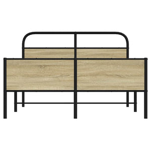 Giroletto senza Materasso-Struttura Letto Rovere Sonoma 135x190cm in Truciolato 793513