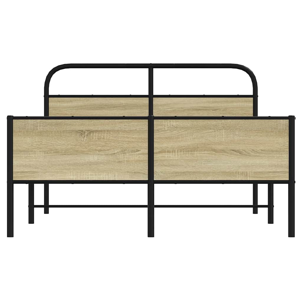 Giroletto senza Materasso-Struttura Letto Rovere Sonoma 140x200cm in Truciolato 778502