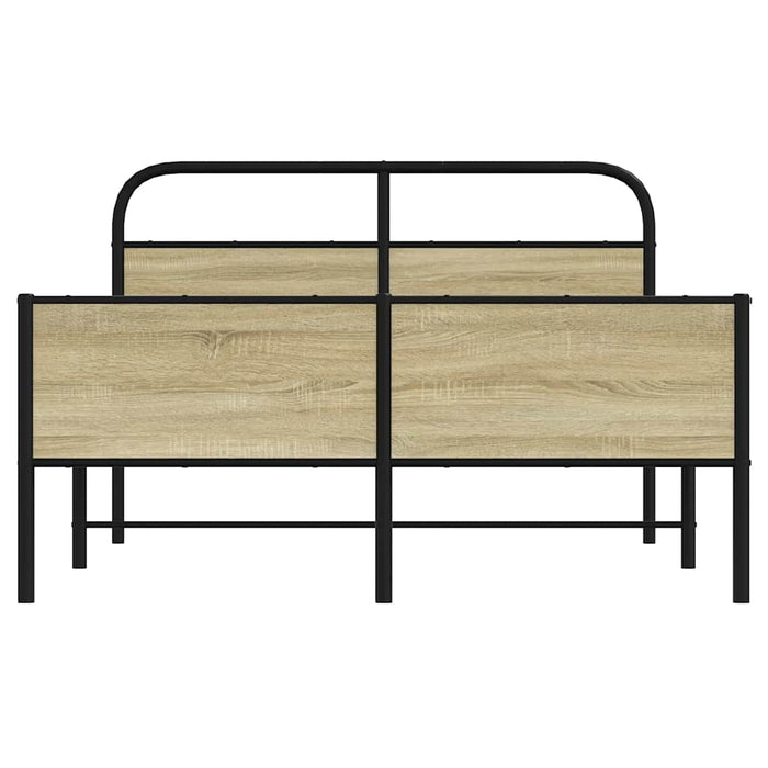 Giroletto senza Materasso-Struttura Letto Rovere Sonoma 140x200cm in Truciolato 778502