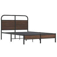 Giroletto senza Materasso-Struttura Letto Rovere Marrone 140x190 cm Truciolato 230594