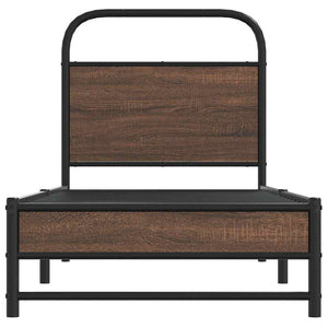 Giroletto senza Materasso-Struttura Letto Rovere Marrone 80x200cm in Truciolato 197252