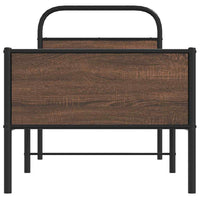 Giroletto senza Materasso-Struttura Letto Rovere Marrone 80x200cm in Truciolato 955326