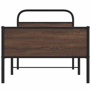 Giroletto senza Materasso-Struttura Letto Rovere Marrone 100x190 cm Truciolato 934226