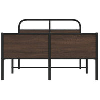 Giroletto senza Materasso-Struttura Letto Rovere Marrone 120x200 cm Truciolato 910281