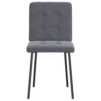 Sedie da Pranzo 4 pz Grigio Scuro in Velluto 3315158