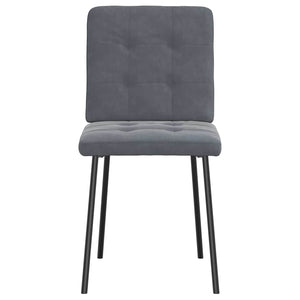 Sedie da Pranzo 4 pz Grigio Scuro in Velluto 3315158