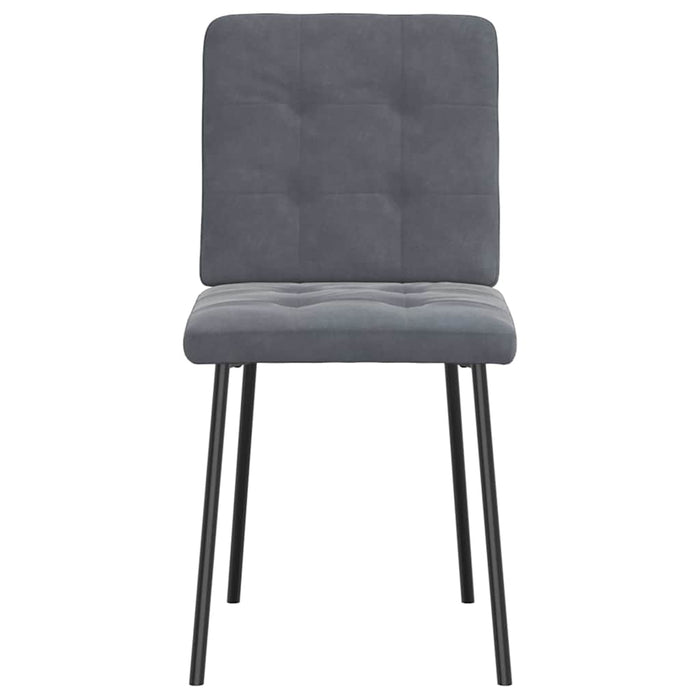 Sedie da Pranzo 4 pz Grigio Scuro in Velluto 3315158