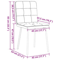 Sedie da Pranzo 4 pz Grigio Scuro in Velluto 3315158
