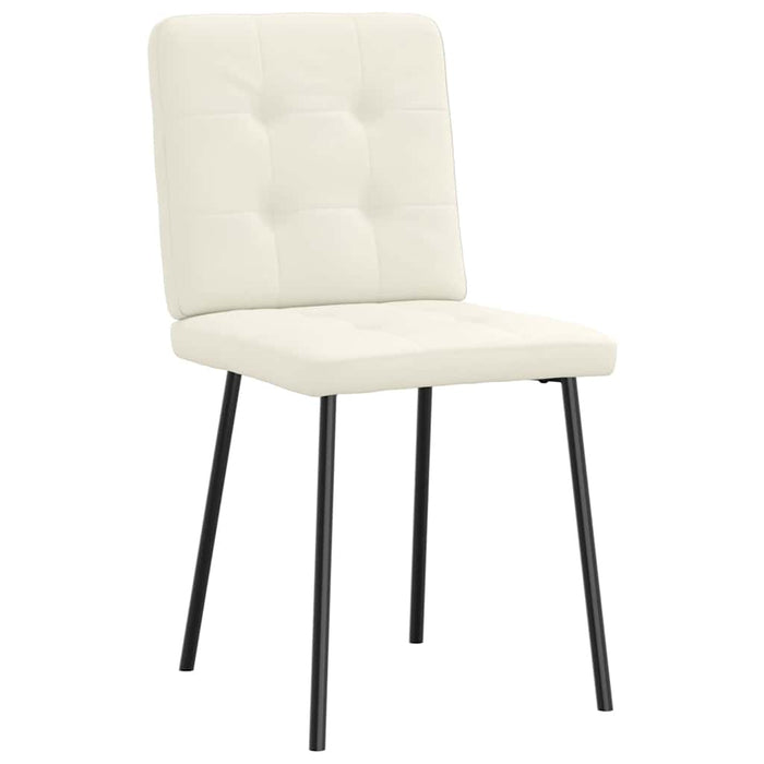 Sedie da Pranzo 4 pz Crema in Velluto 3315166