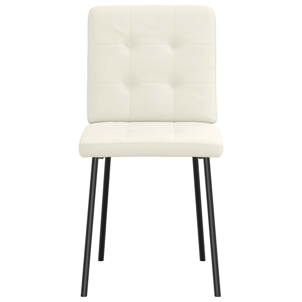 Sedie da Pranzo 4 pz Crema in Velluto 3315166