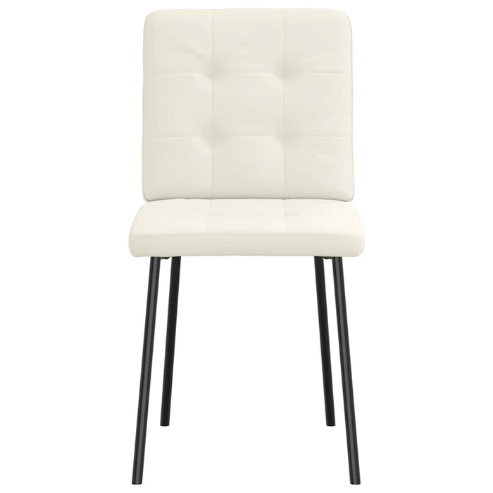 Sedie da Pranzo 4 pz Crema in Velluto 3315166