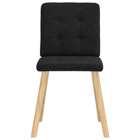 Sedie da Pranzo 4 pz Nere in Tessuto