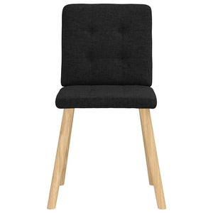 Sedie da Pranzo 4 pz Nere in Tessuto