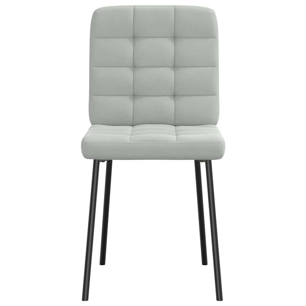 Sedie da Pranzo 4 pz Grigio Chiaro in Velluto 3315180