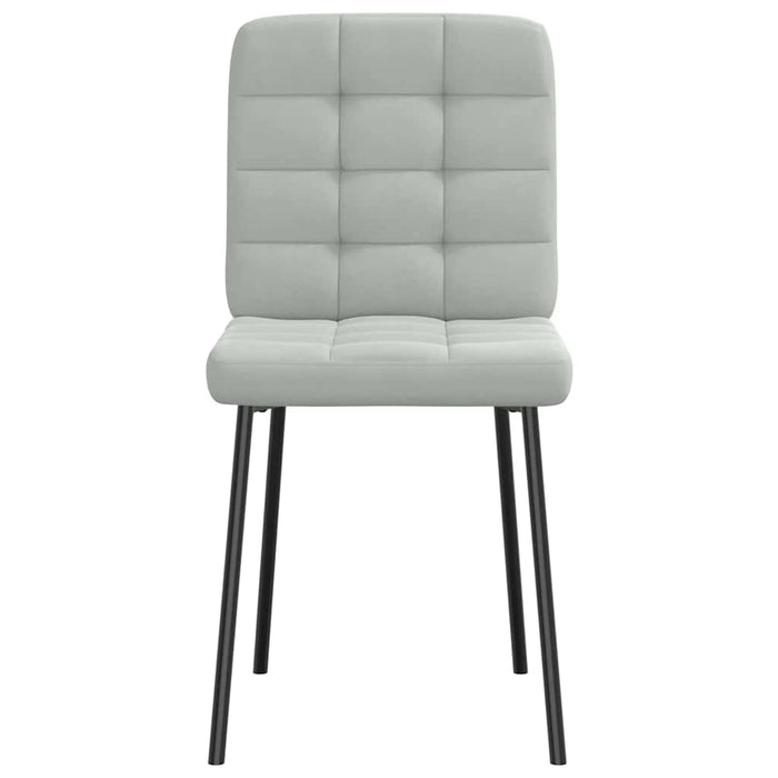 Sedie da Pranzo 4 pz Grigio Chiaro in Velluto 3315180