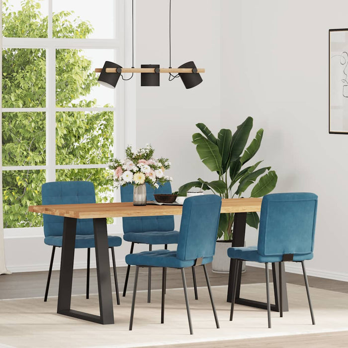 Sedie da Pranzo 4 pz Blu in Velluto 3315190