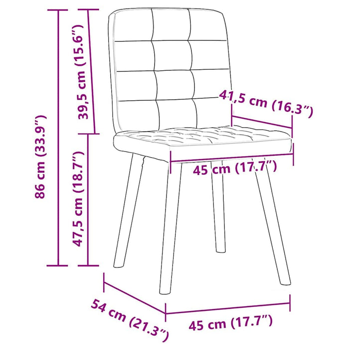 Sedie da Pranzo 4 pz Grigio Chiaro in Tessuto 3315191
