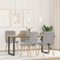 Sedie da Pranzo 4 pz Grigio Nuvola in Tessuto 3315200